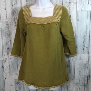 Banana Republic Olive Green Square Neck Sweater Small